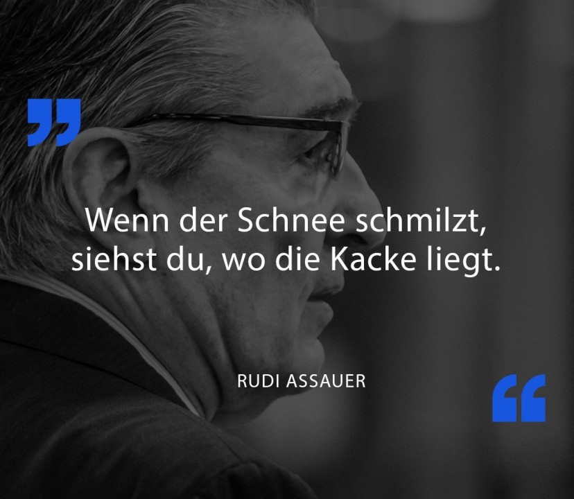 Wenn der Schnee schmilzt, siehst du wo die Kacke liegt