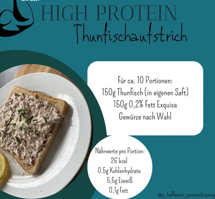 Eiweißreicher Thunfisch-Frischkäse-Aufstrich